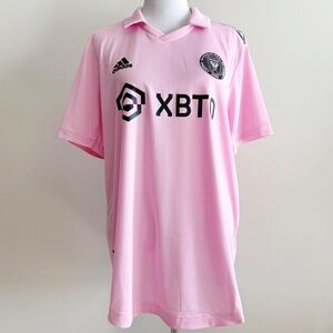 New Adidas Inter Miami CF Authentic MLS Soccer Jersey Mens Size XL Light Pink